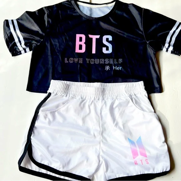 BTS | Shirts & Tops | Bts Set Shirt And Shorts | Poshmark